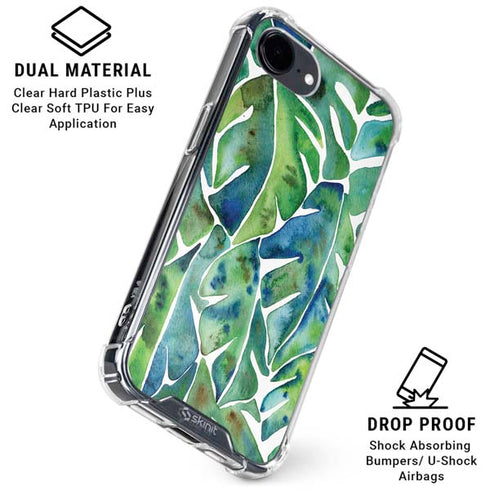 Tropical Leaves by Cat Coq iPhone 16e Clear Case